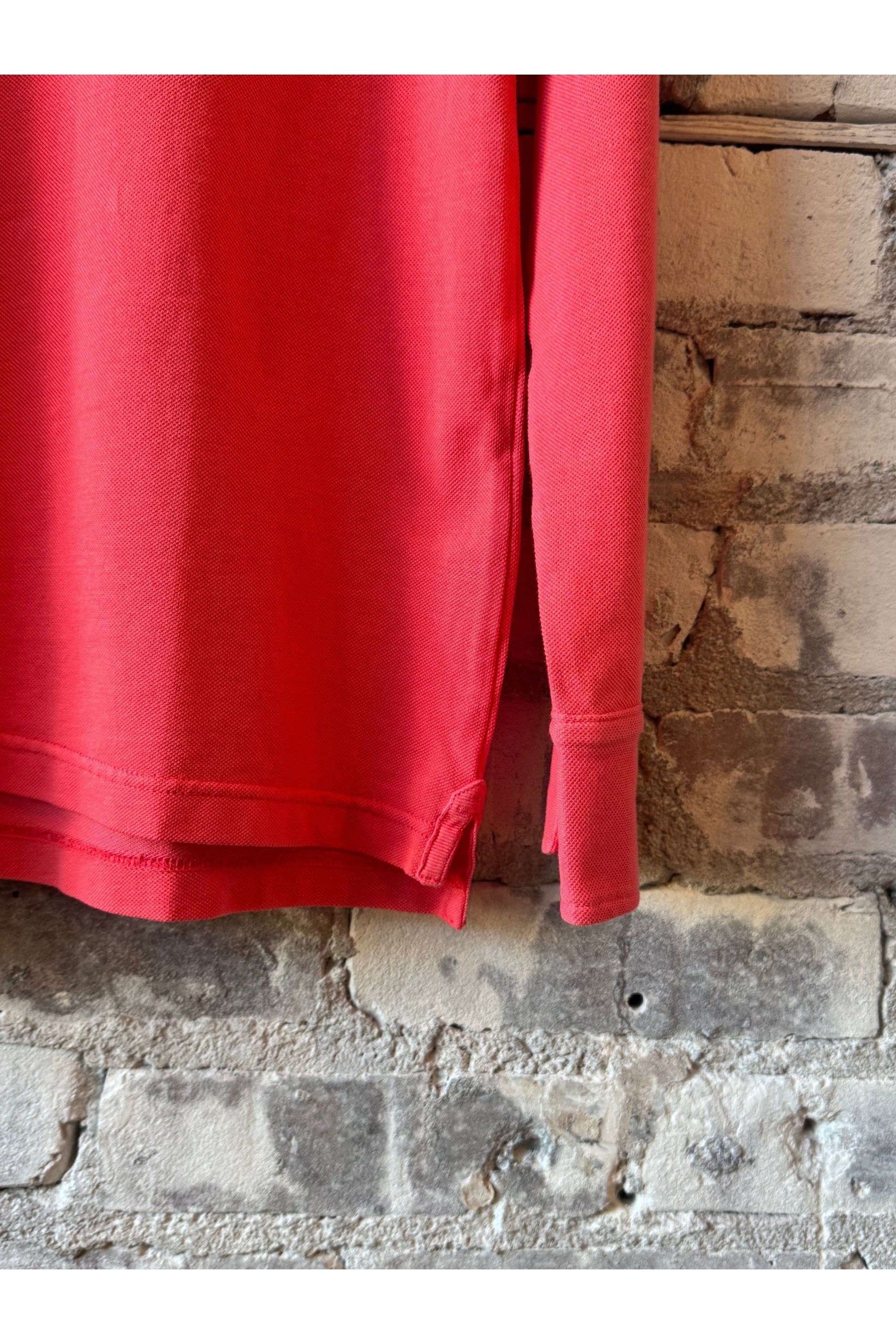 Cotton Piqué Rugby Polo - Faded Coral - DUNE + SALT