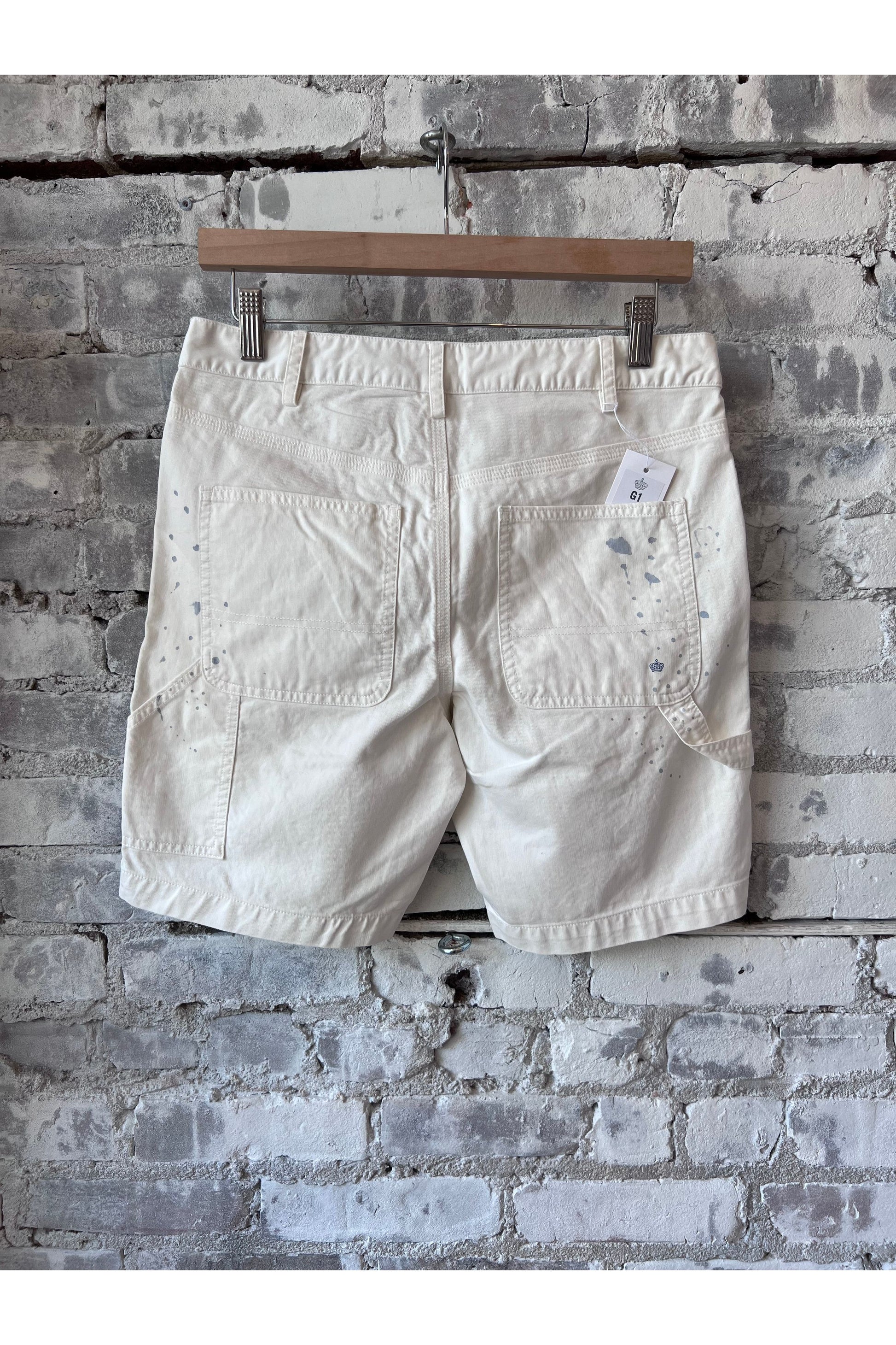 Paint Splatter Painter Short - White - DUNE + SALT