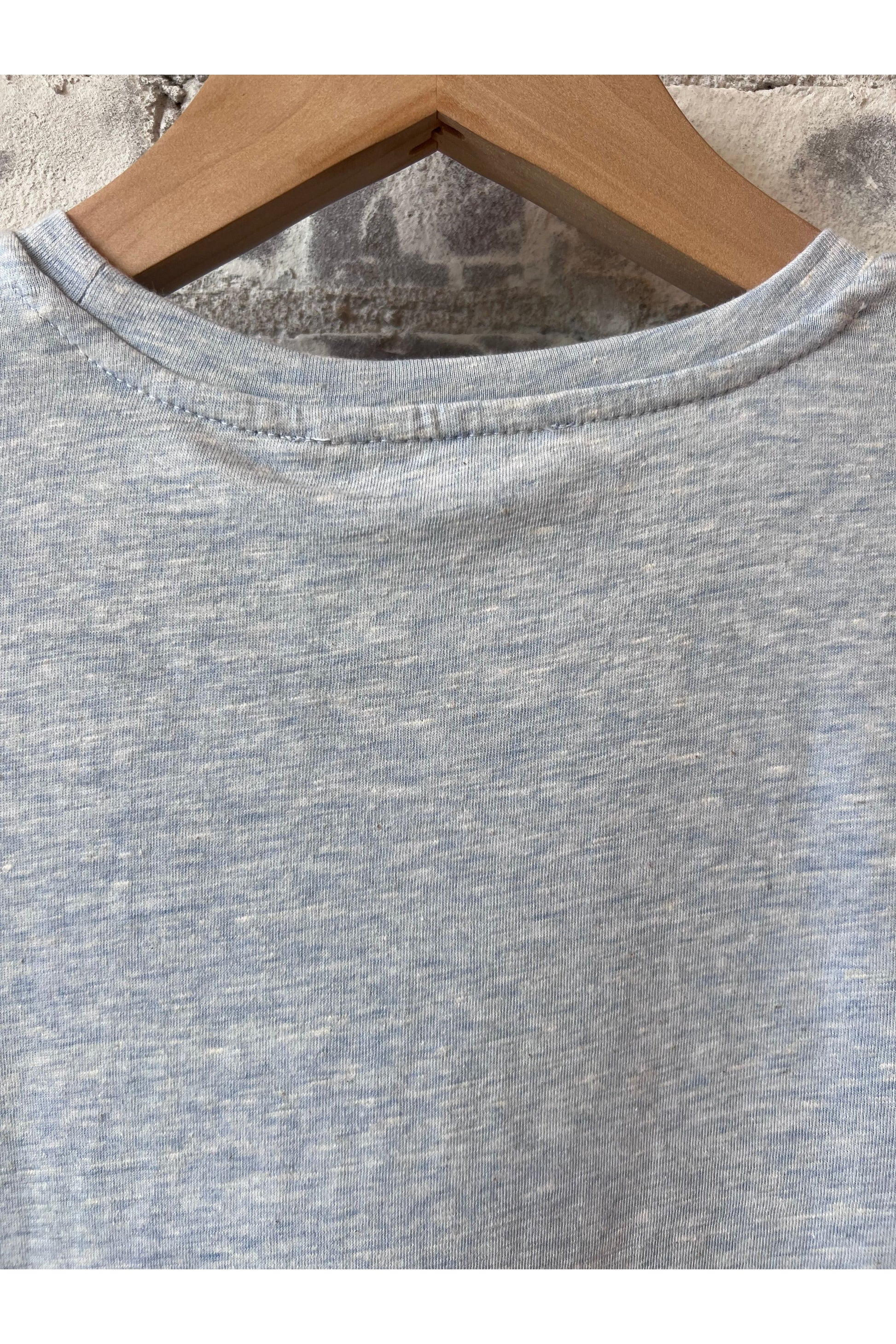 T-Shirt in Melange - Lazio Blue - DUNE + SALT