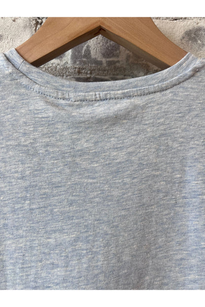 T-Shirt in Melange - Lazio Blue - DUNE + SALT