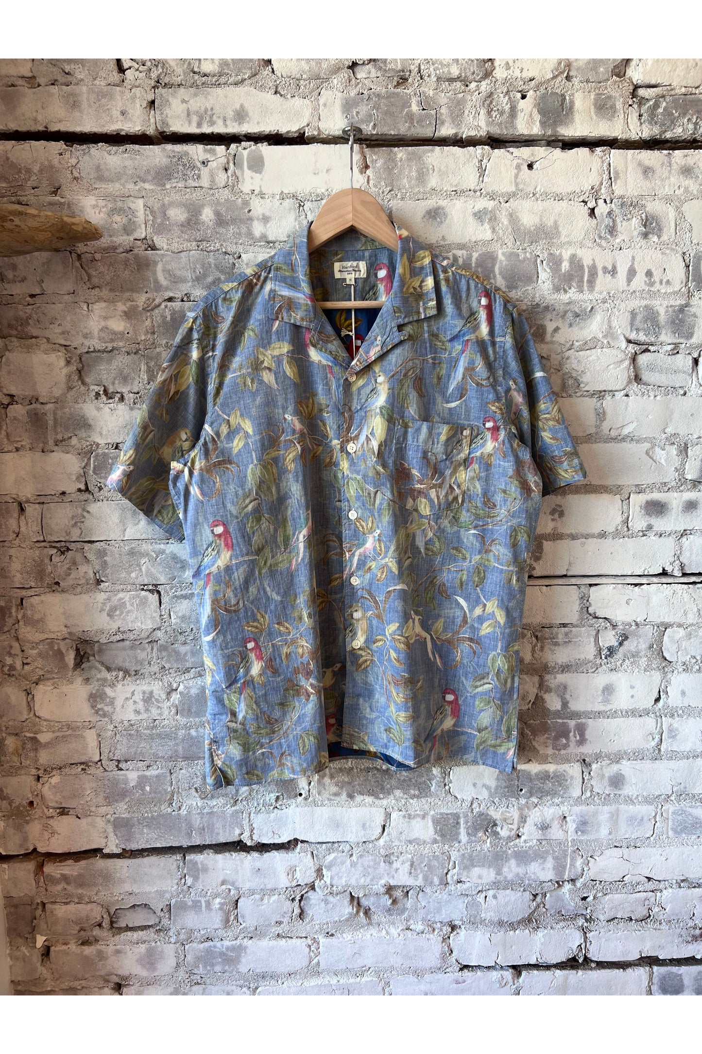 “Parrot” Palm Mc Shirt - Blue - DUNE + SALT