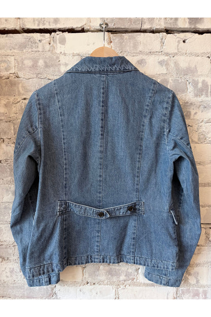 Tailored Denim Blazer - Faded Blue - DUNE + SALT
