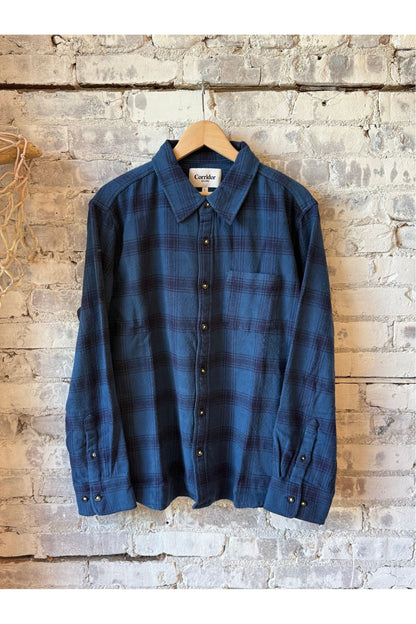 Appalachian Plaid LS - Navy - DUNE + SALT