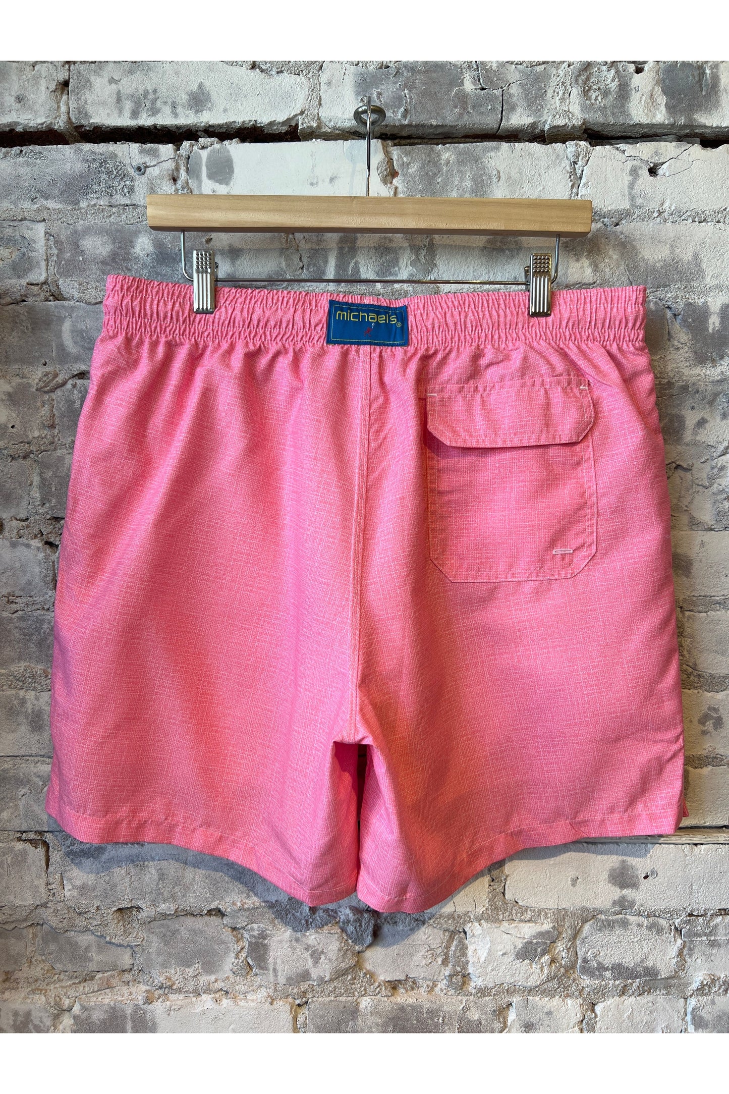 Cyclist Liner Swim Trunks - Coral Solid Linen - DUNE + SALT