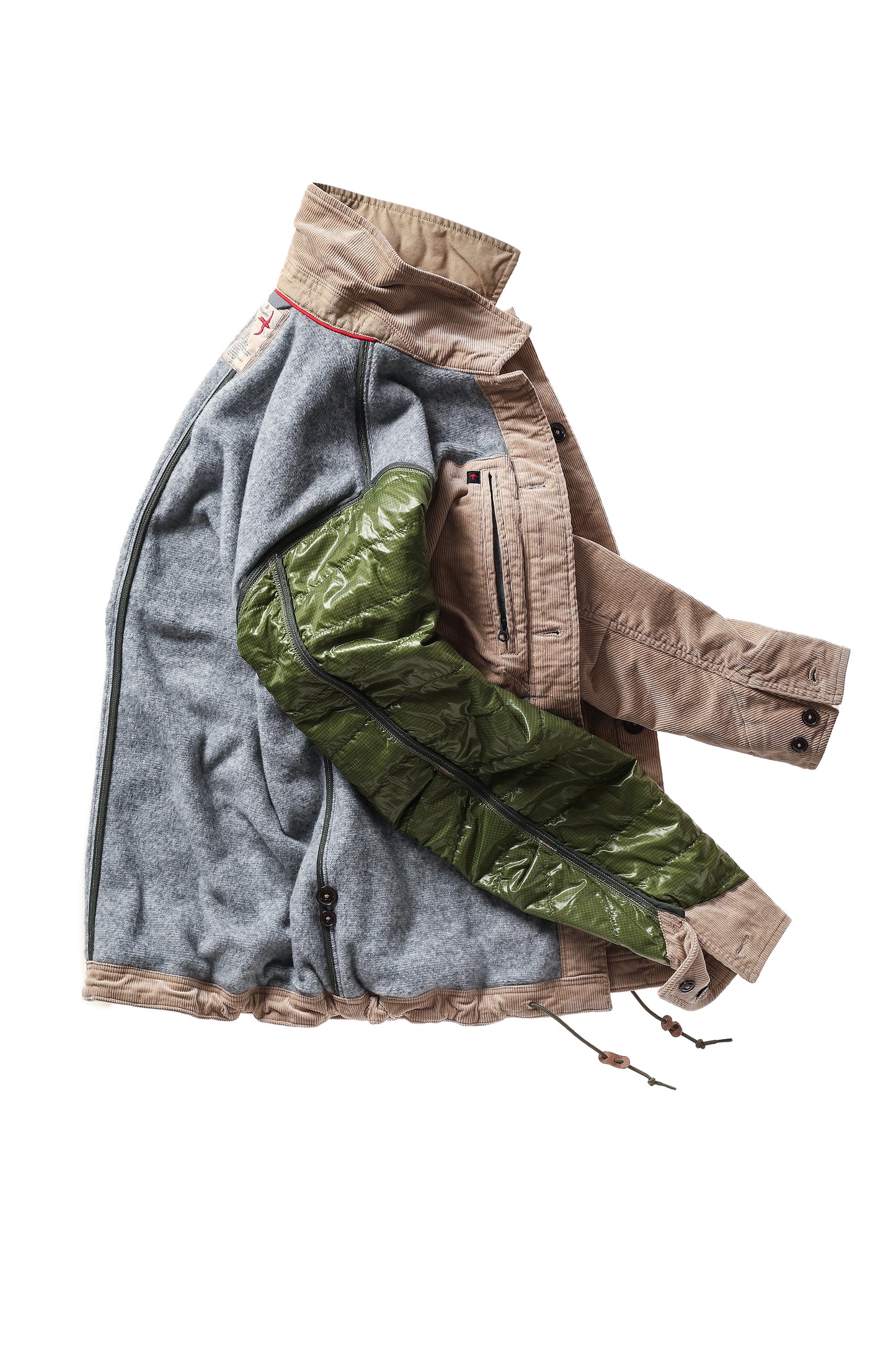 Piled-Lined Chore Coat - Buff Khaki Cord - DUNE + SALT