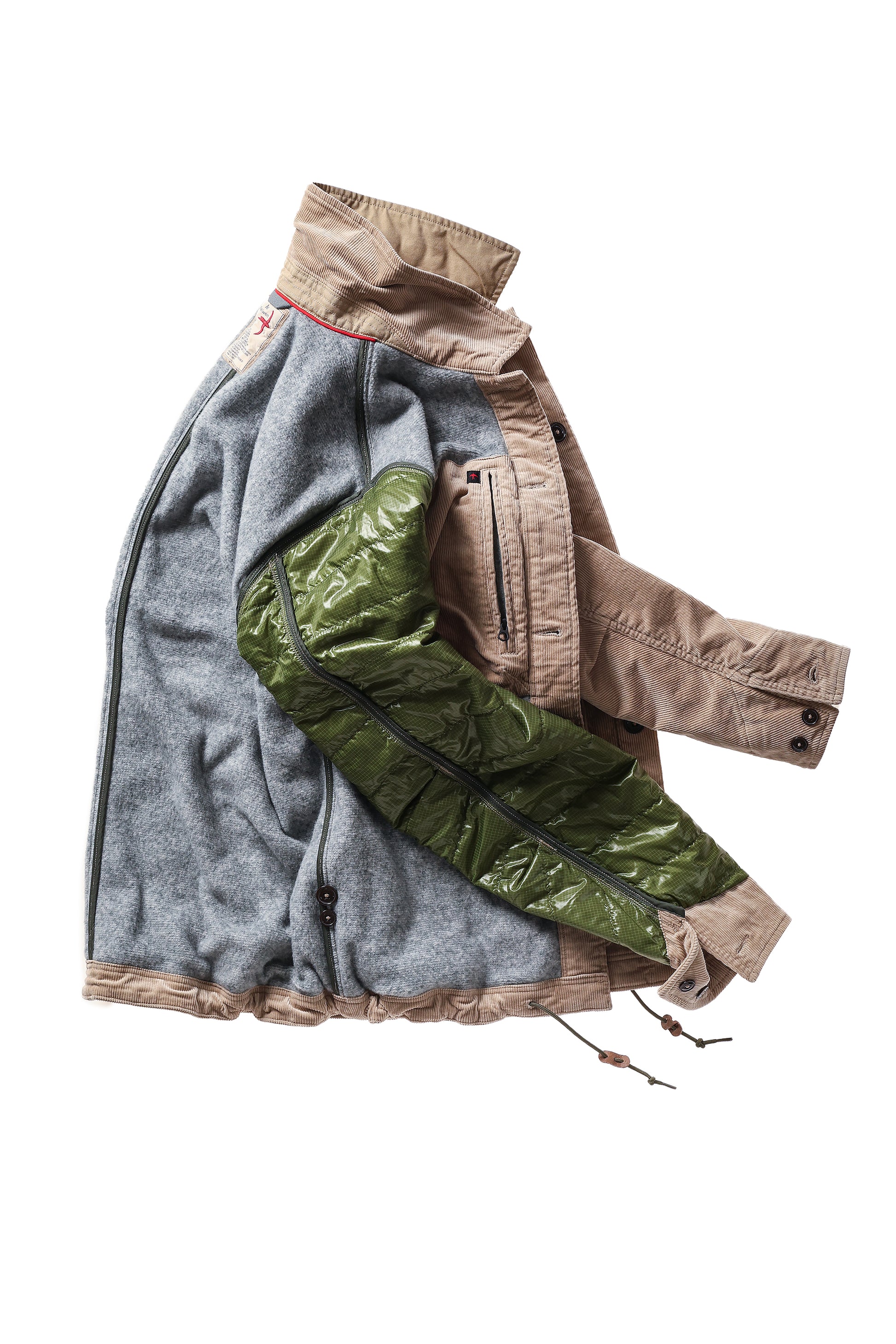 Piled-Lined Chore Coat - Buff Khaki Cord - DUNE + SALT