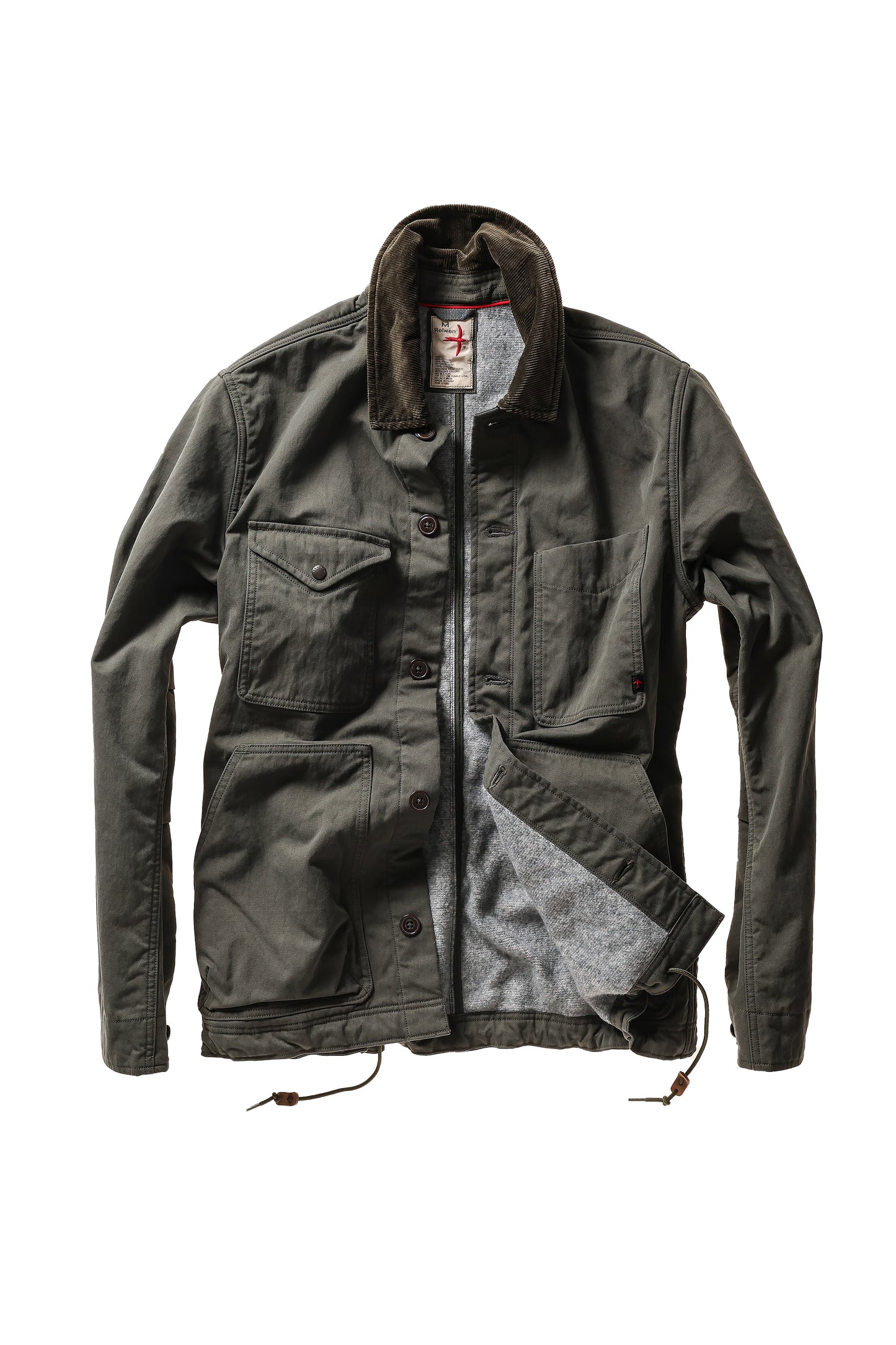 Piled-Lined Chore Coat - Forest Canvas - DUNE + SALT