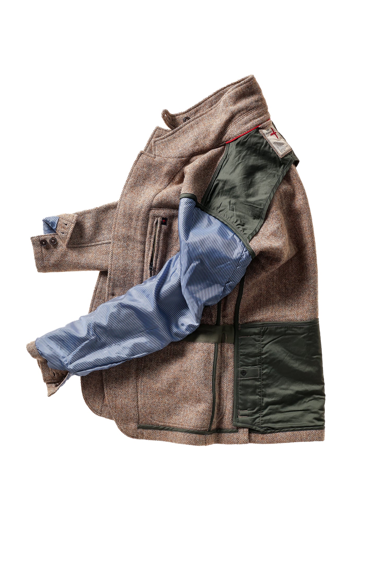 Heritage Trap Blazer - Ash Brown Herringbone - DUNE + SALT