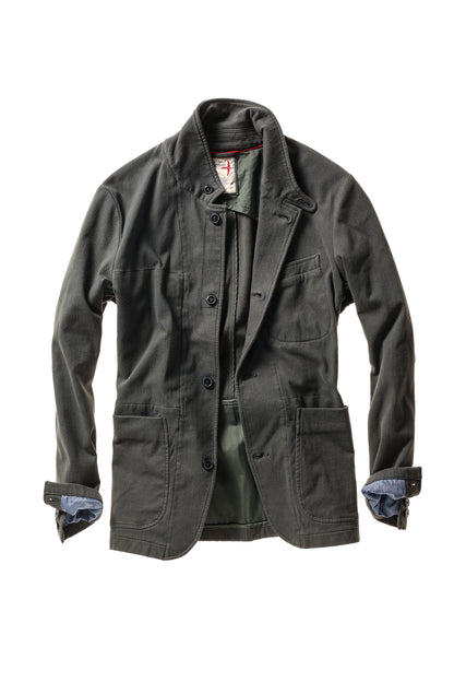 Moleskin Trap Blazer - Char Loden