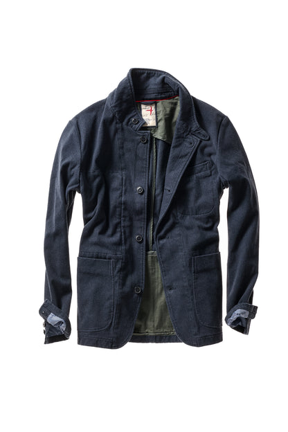 Moleskin Trap Blazer - Dark Navy