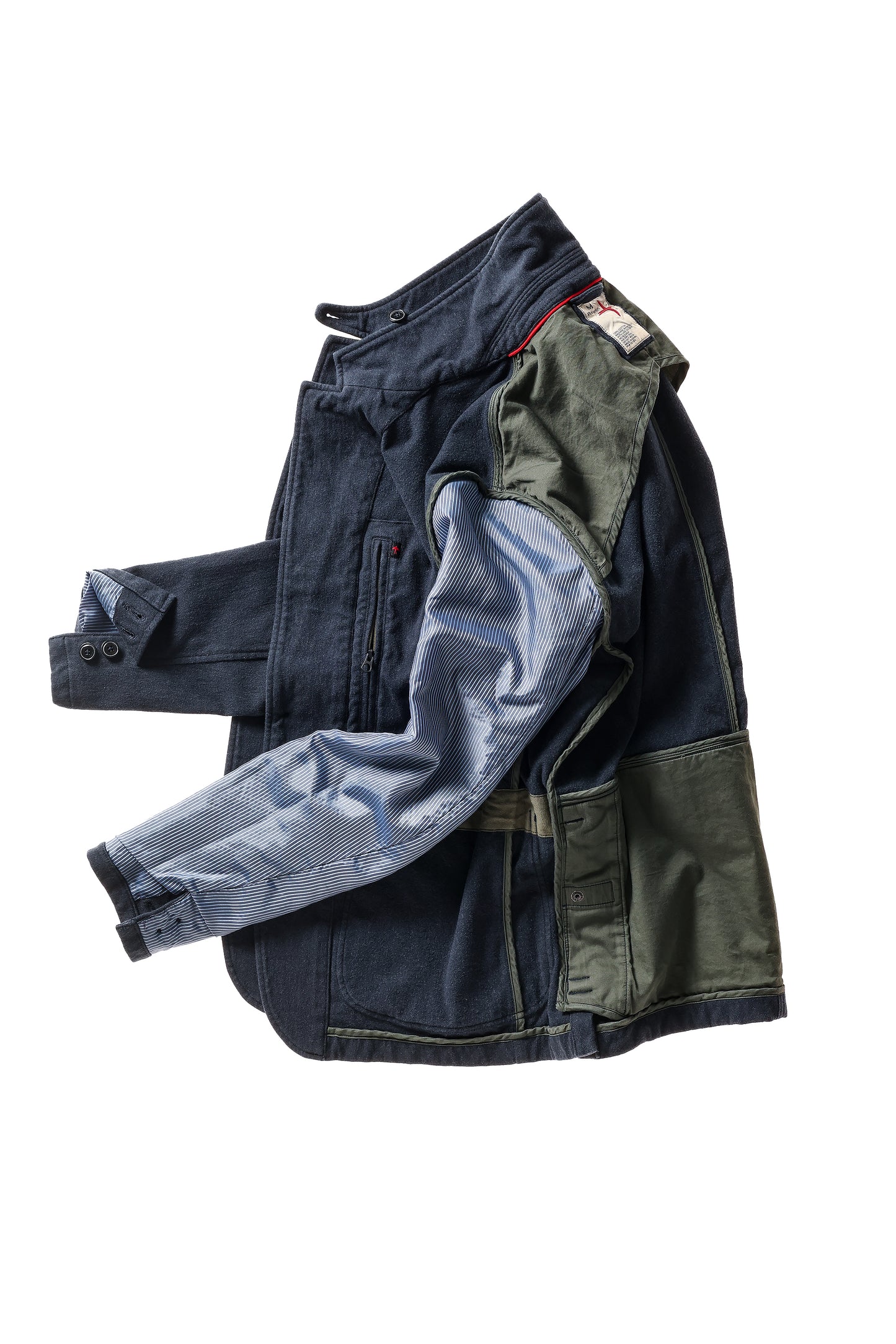 Moleskin Trap Blazer - Dark Navy