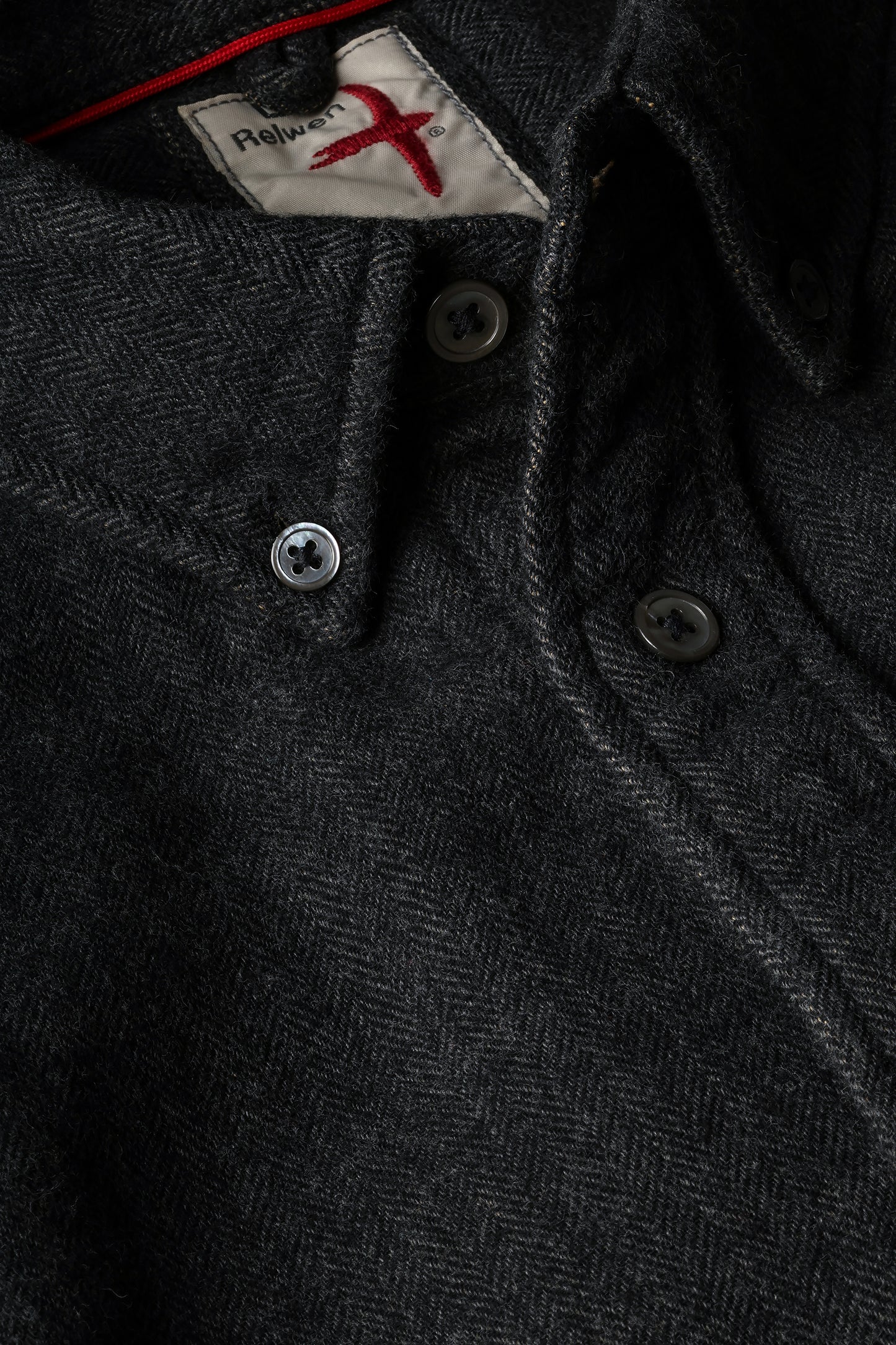 Herringbone Chamois-Lined Flannel - Charcoal