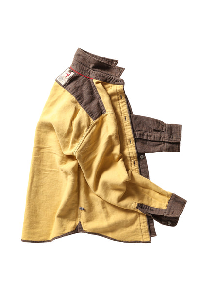 Herringbone Chamois-Lined Flannel - Rustic Brown