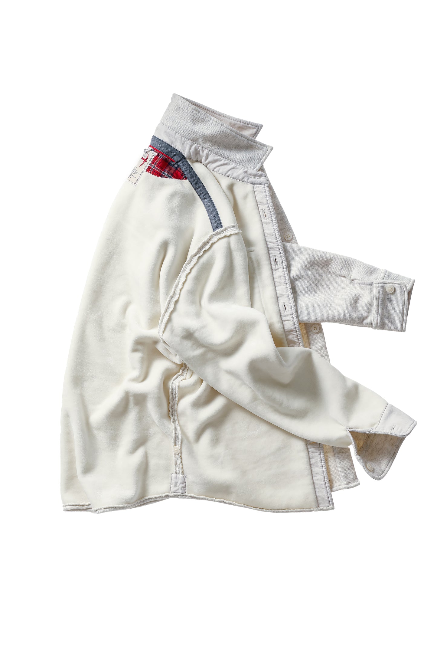 Pique Fleece Workshirt - Chalk Heather