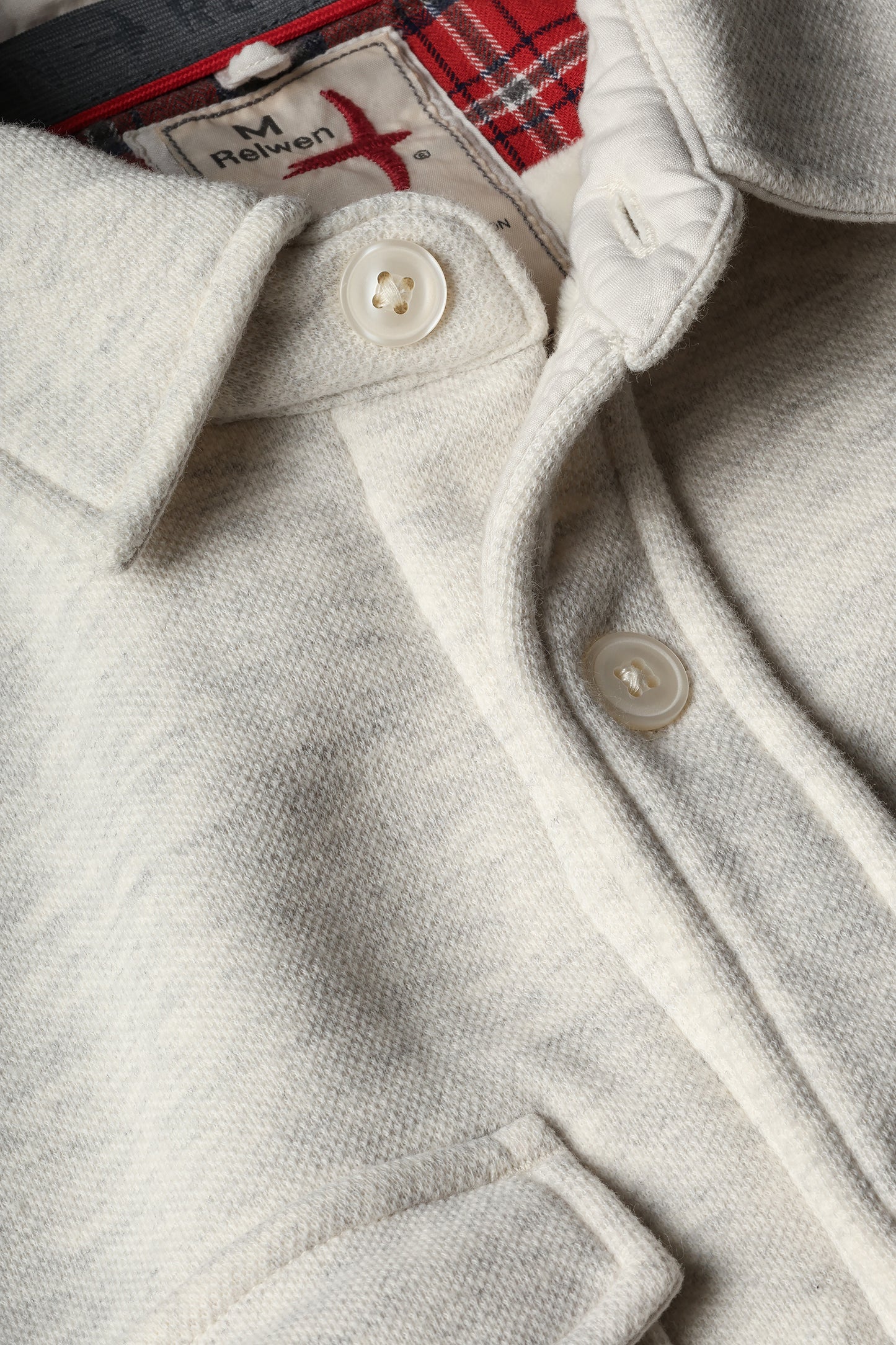 Pique Fleece Workshirt - Chalk Heather