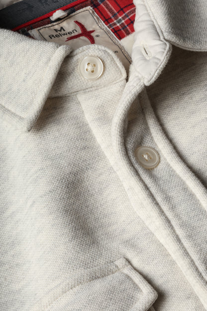 Pique Fleece Workshirt - Chalk Heather