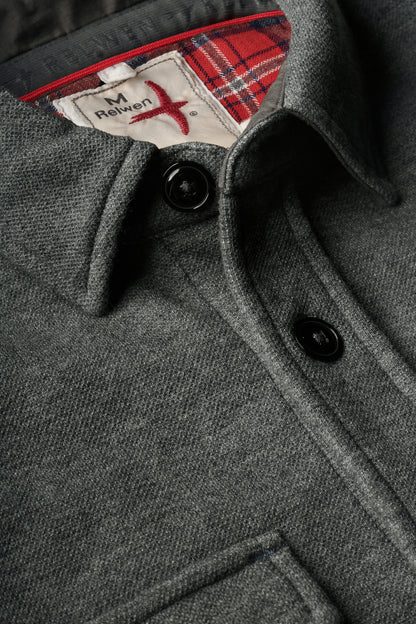 Pique Fleece Workshirt - Dark Grey Heather