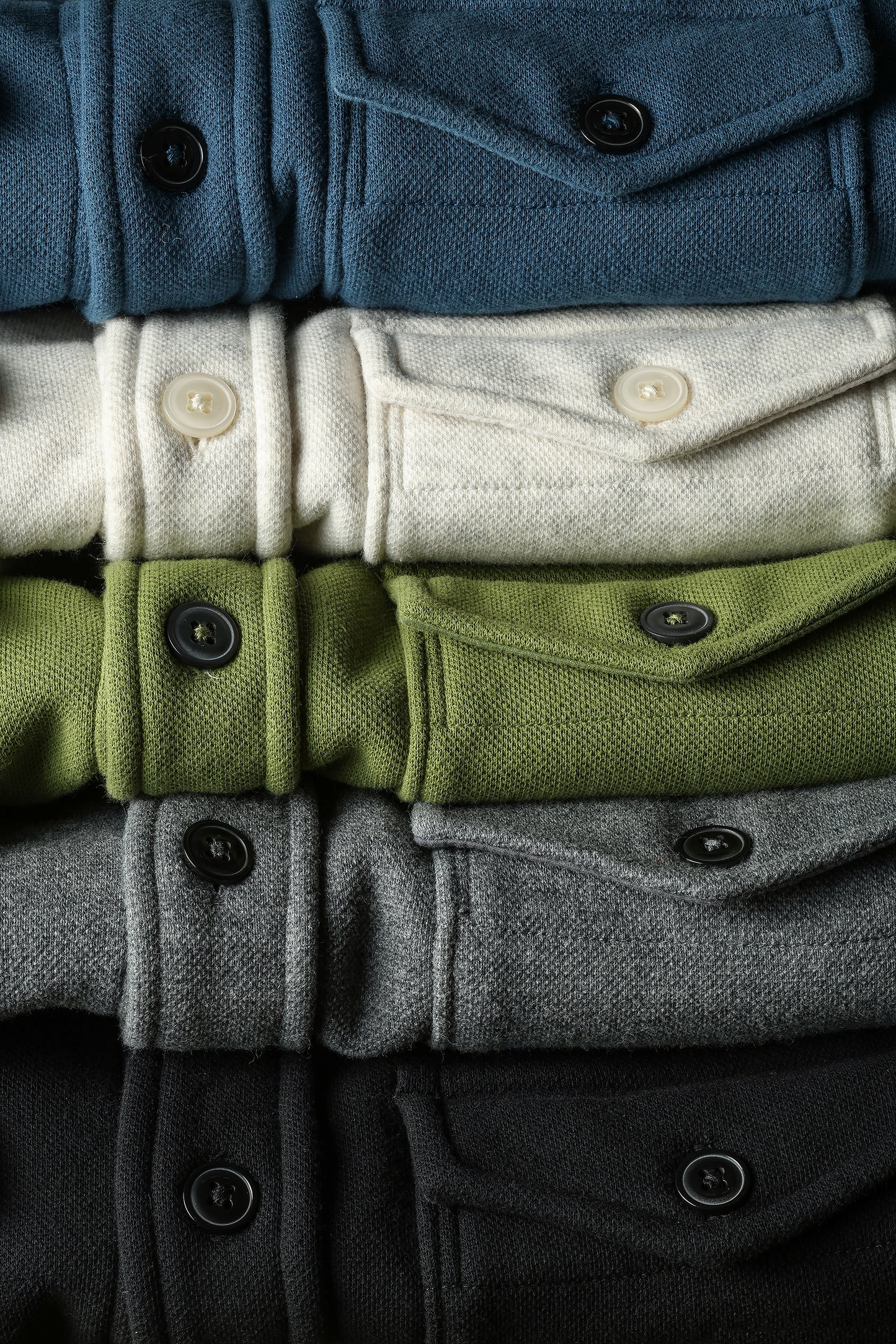 Pique Fleece Workshirt - Chalk Heather