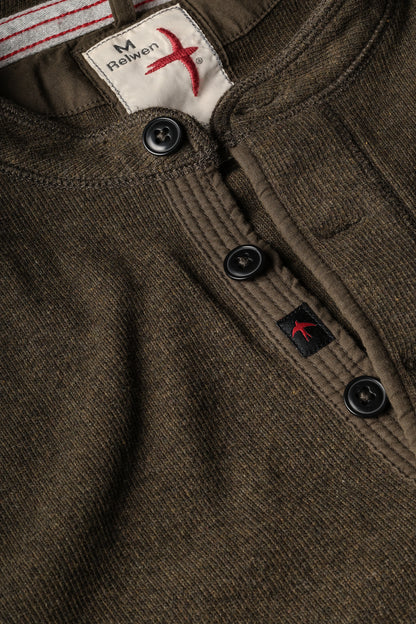 French Rib Henley - Loden Heather - DUNE + SALT