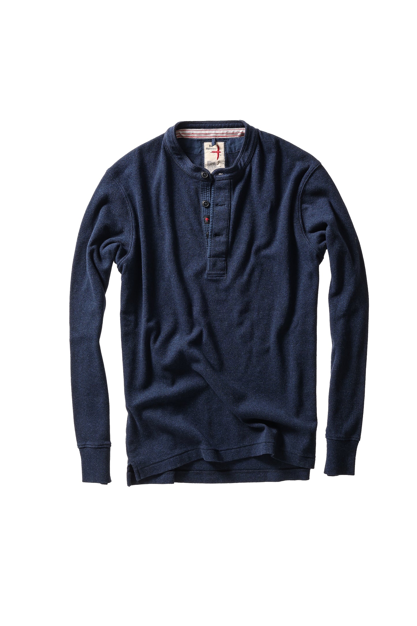 French Rib Henley - Navy Heather - DUNE + SALT