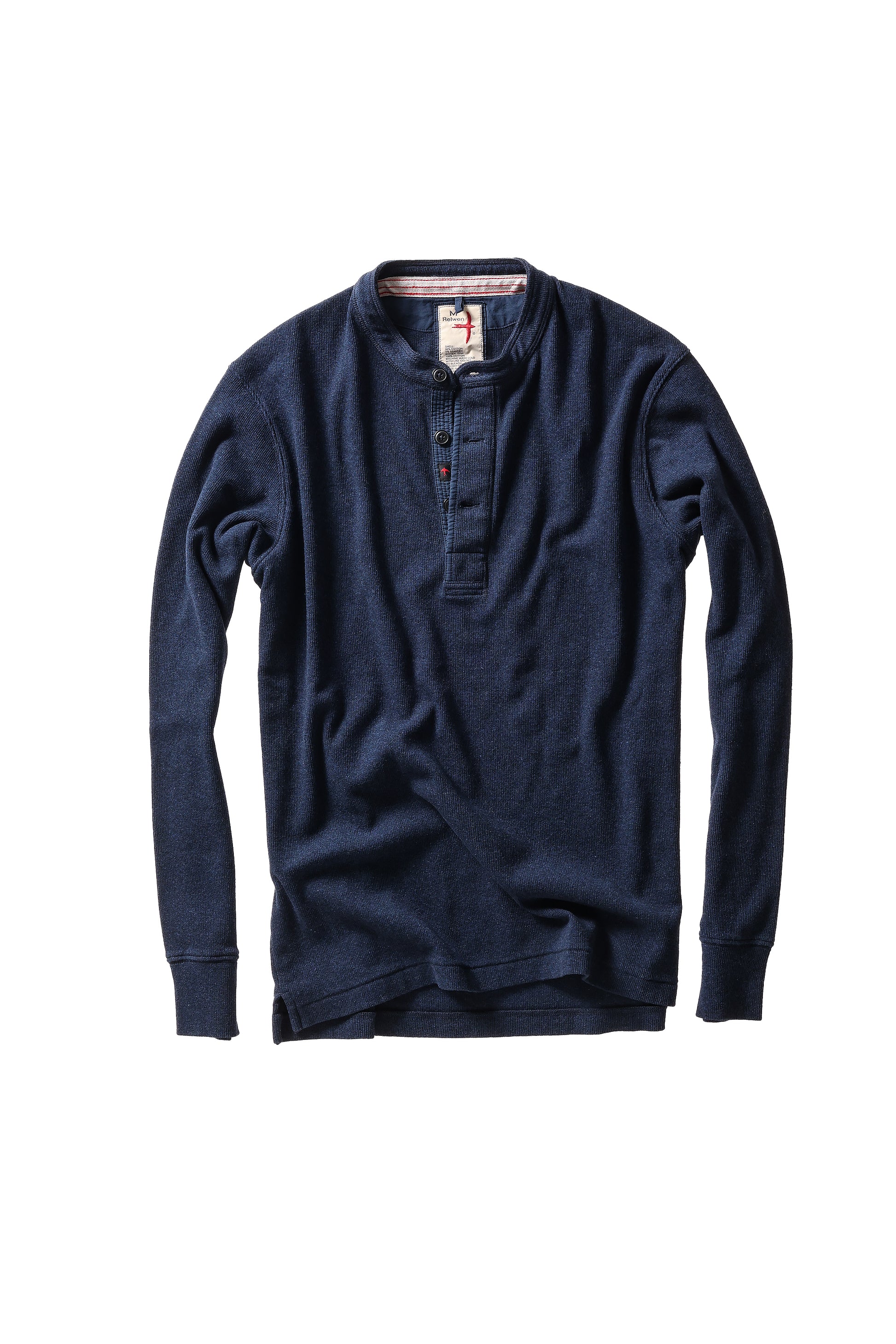 French Rib Henley - Navy Heather - DUNE + SALT