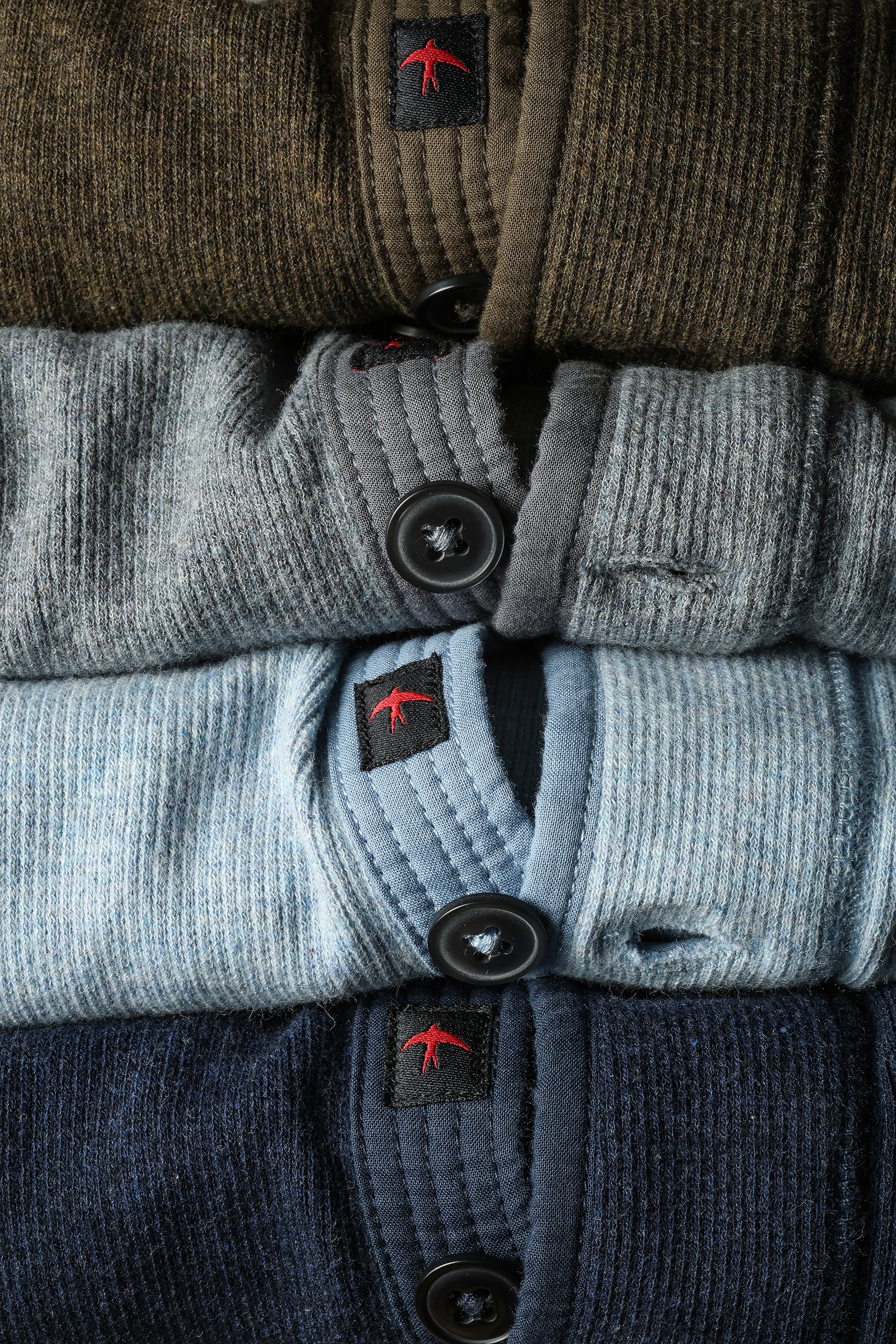 French Rib Henley - Navy Heather - DUNE + SALT