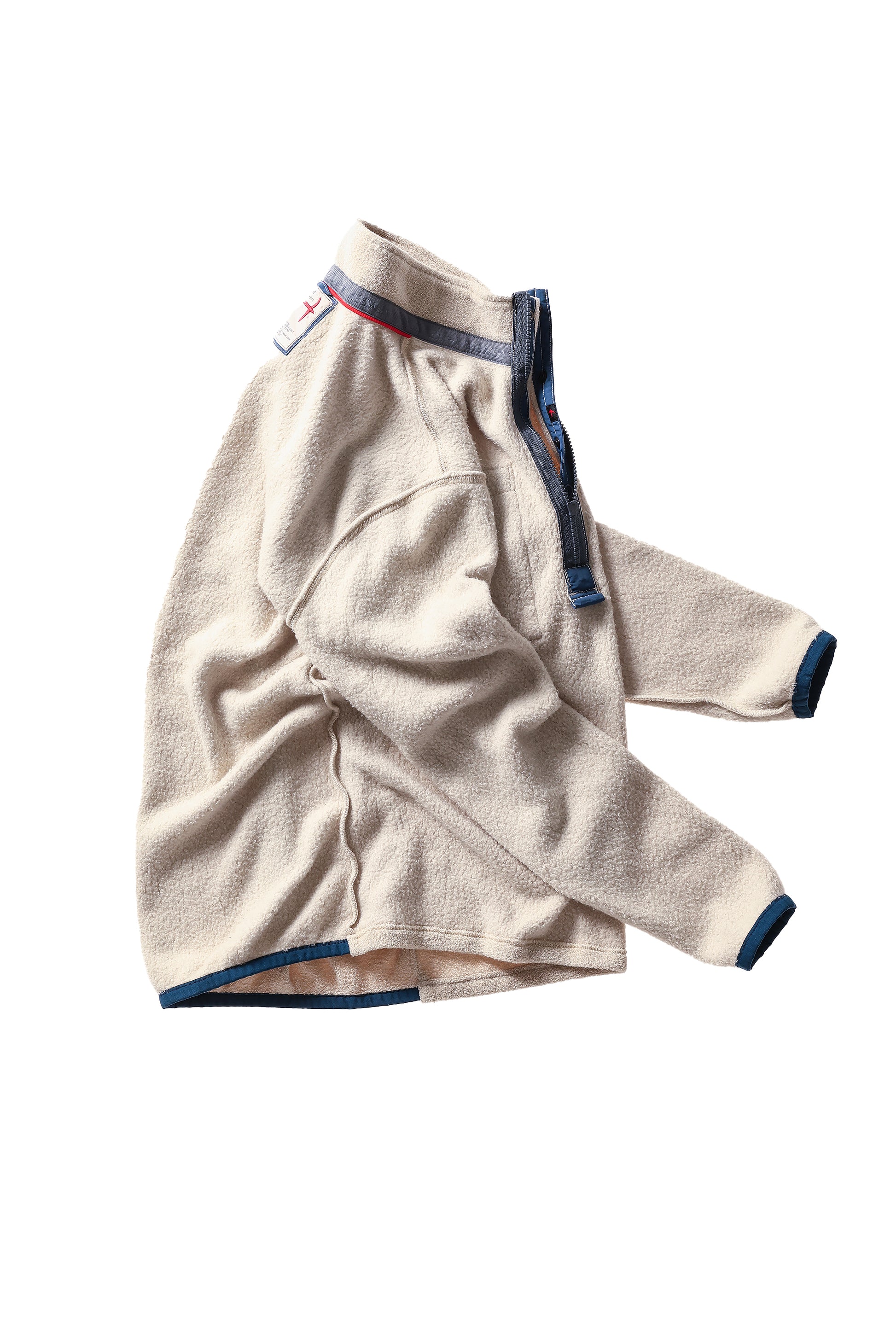 Terry Snap-Zip Mock - Biscuit - DUNE + SALT