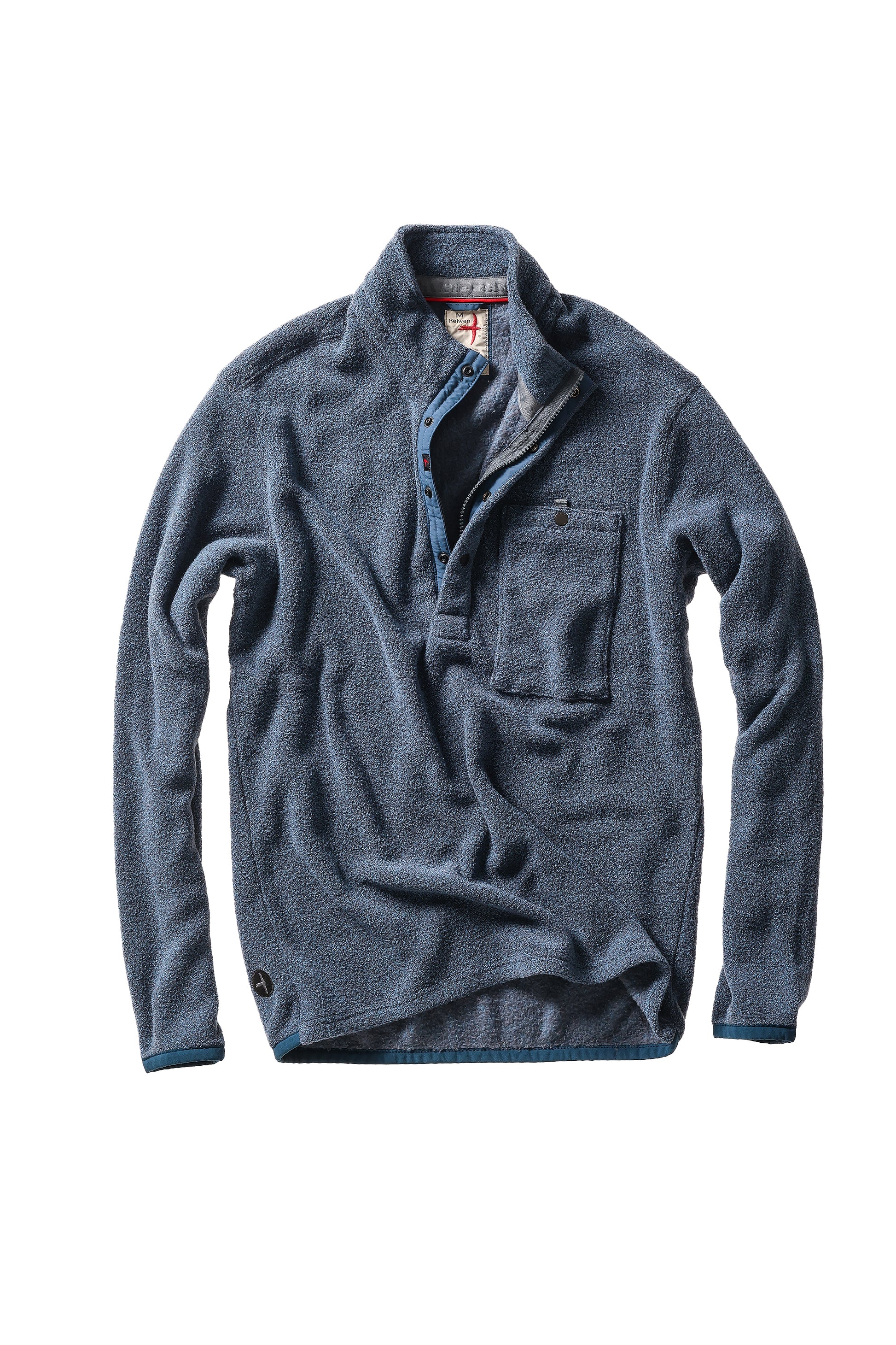 Terry Snap-Zip Mock - Cadet Navy - DUNE + SALT