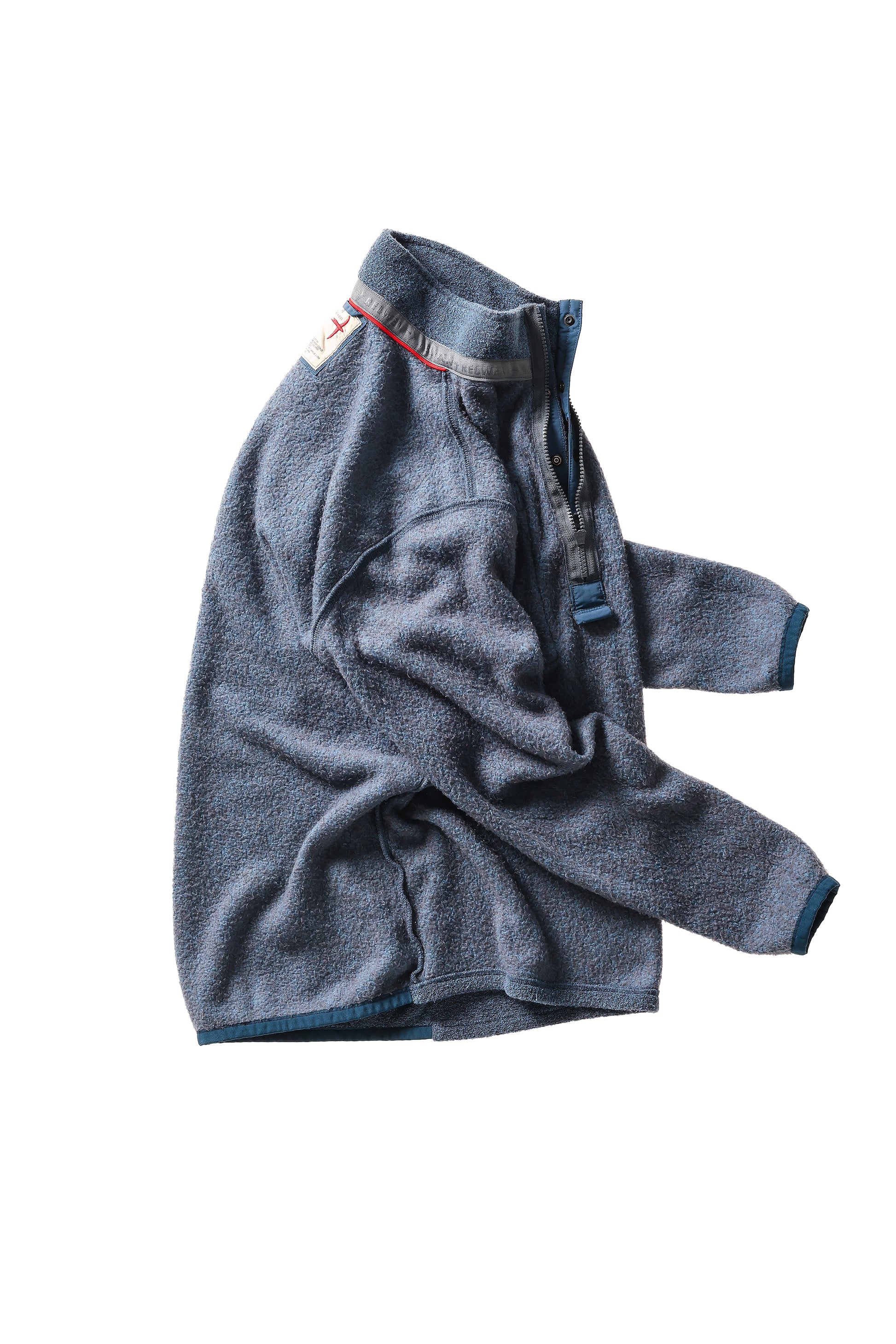 Terry Snap-Zip Mock - Cadet Navy - DUNE + SALT