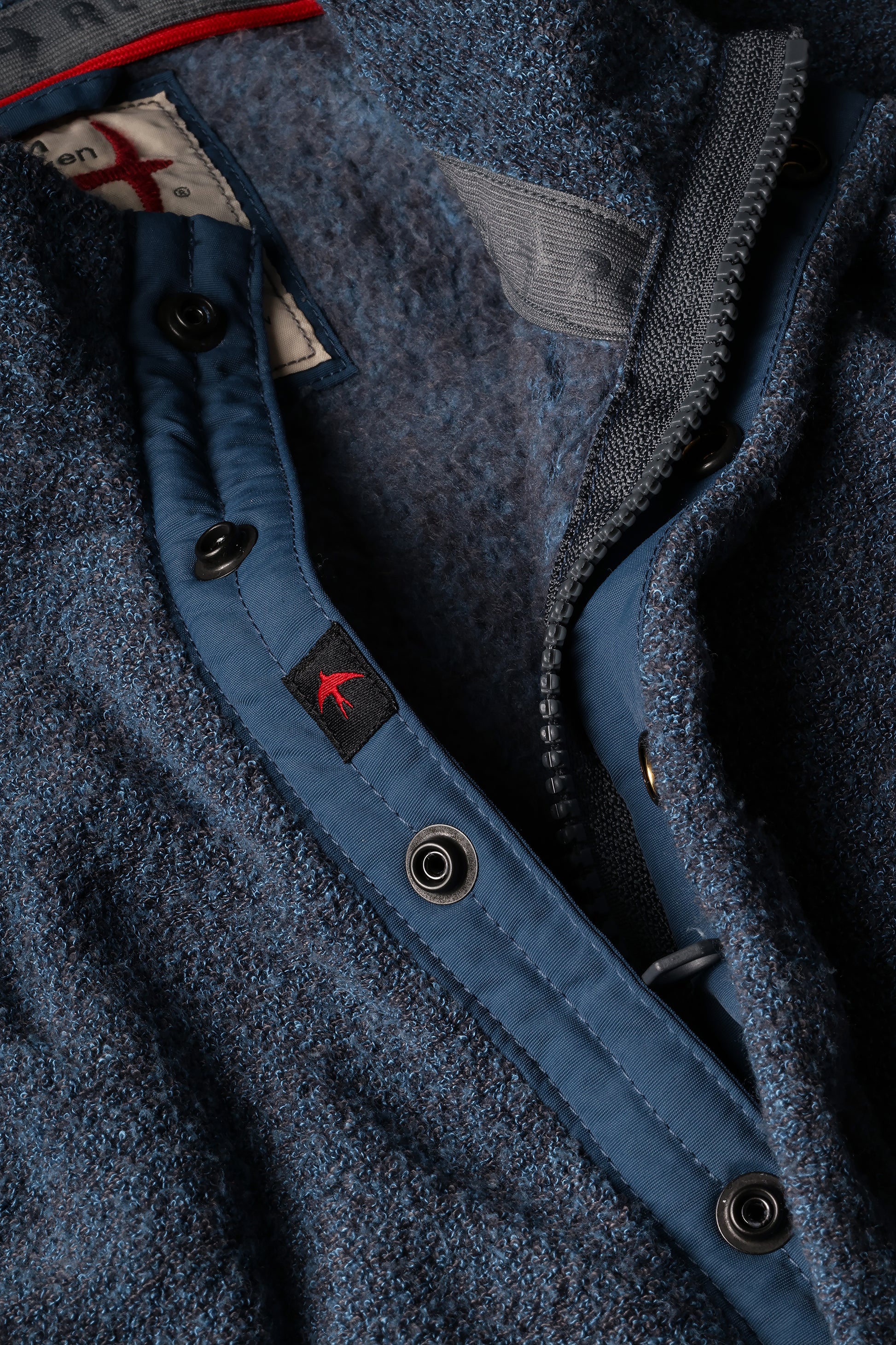 Terry Snap-Zip Mock - Cadet Navy - DUNE + SALT