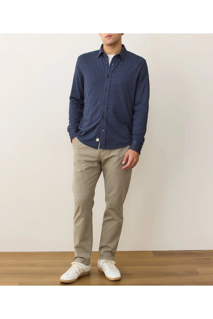 Pacifica Stretch Twill Shirt - Navy - DUNE + SALT