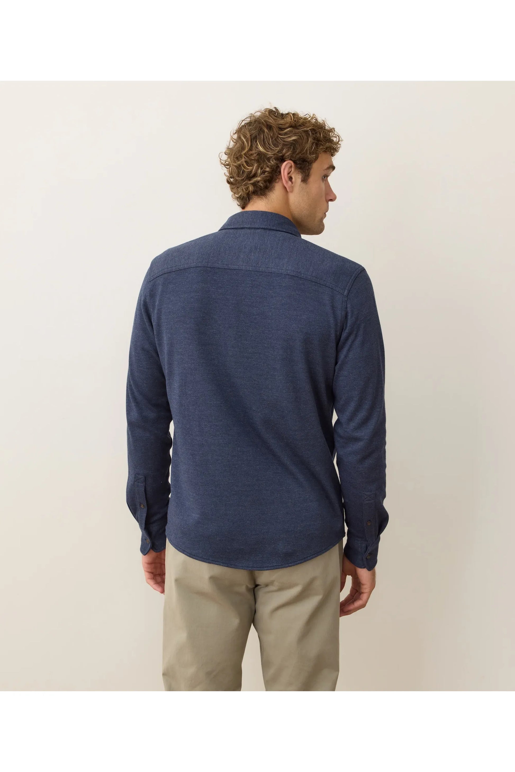 Pacifica Stretch Twill Shirt - Navy - DUNE + SALT
