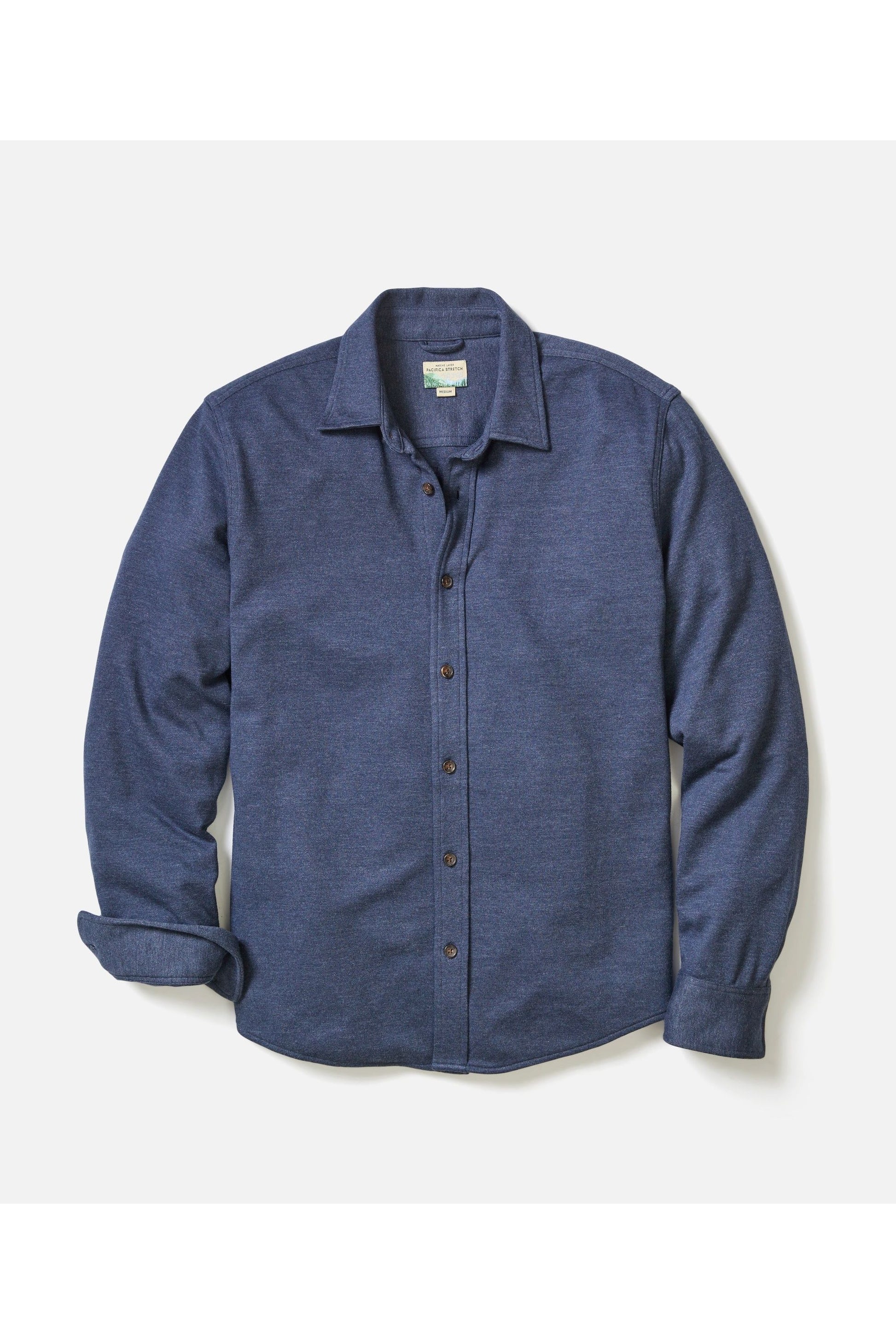 Pacifica Stretch Twill Shirt - Navy - DUNE + SALT