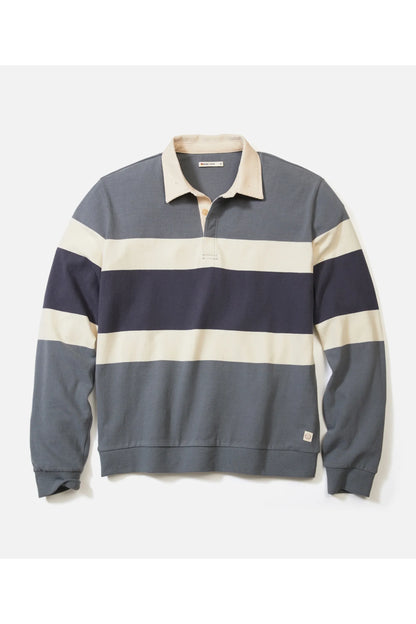 Sueded Rugby Polo - Stormy Weather Colorblock - DUNE + SALT