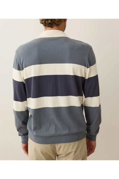 Sueded Rugby Polo - Stormy Weather Colorblock - DUNE + SALT