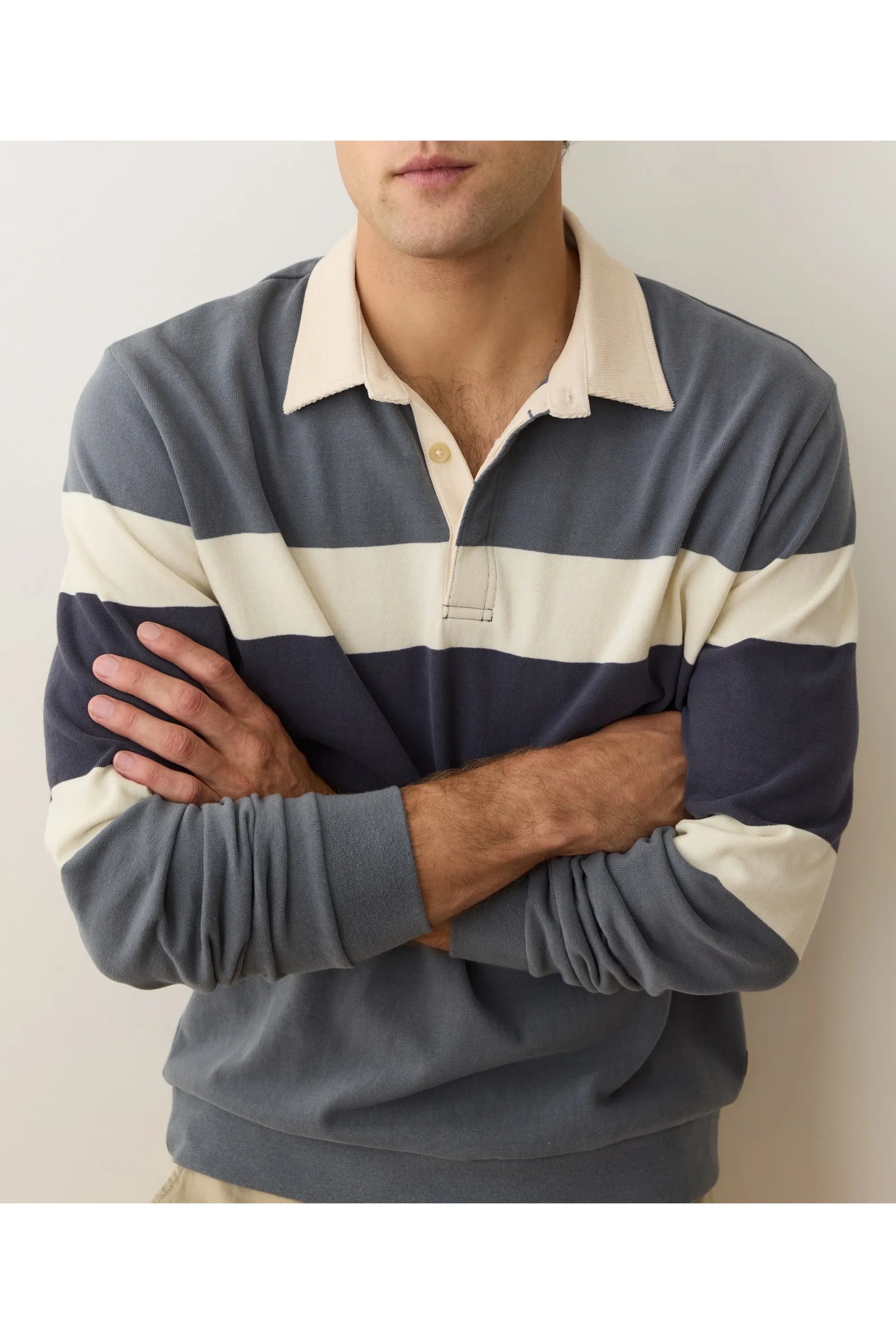 Sueded Rugby Polo - Stormy Weather Colorblock - DUNE + SALT