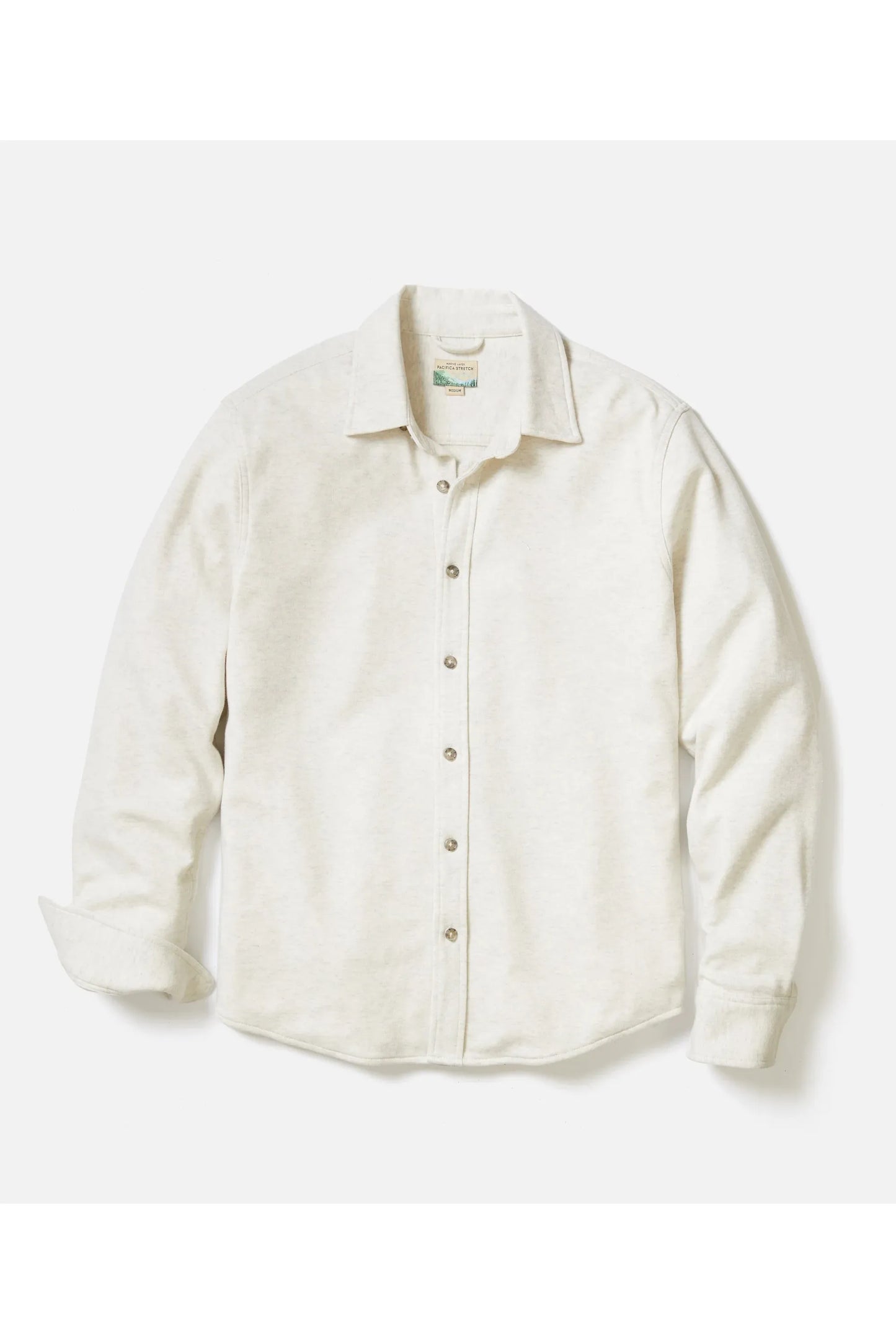 Pacifica Stretch Twill Shirt - Oatmeal Heather - DUNE + SALT