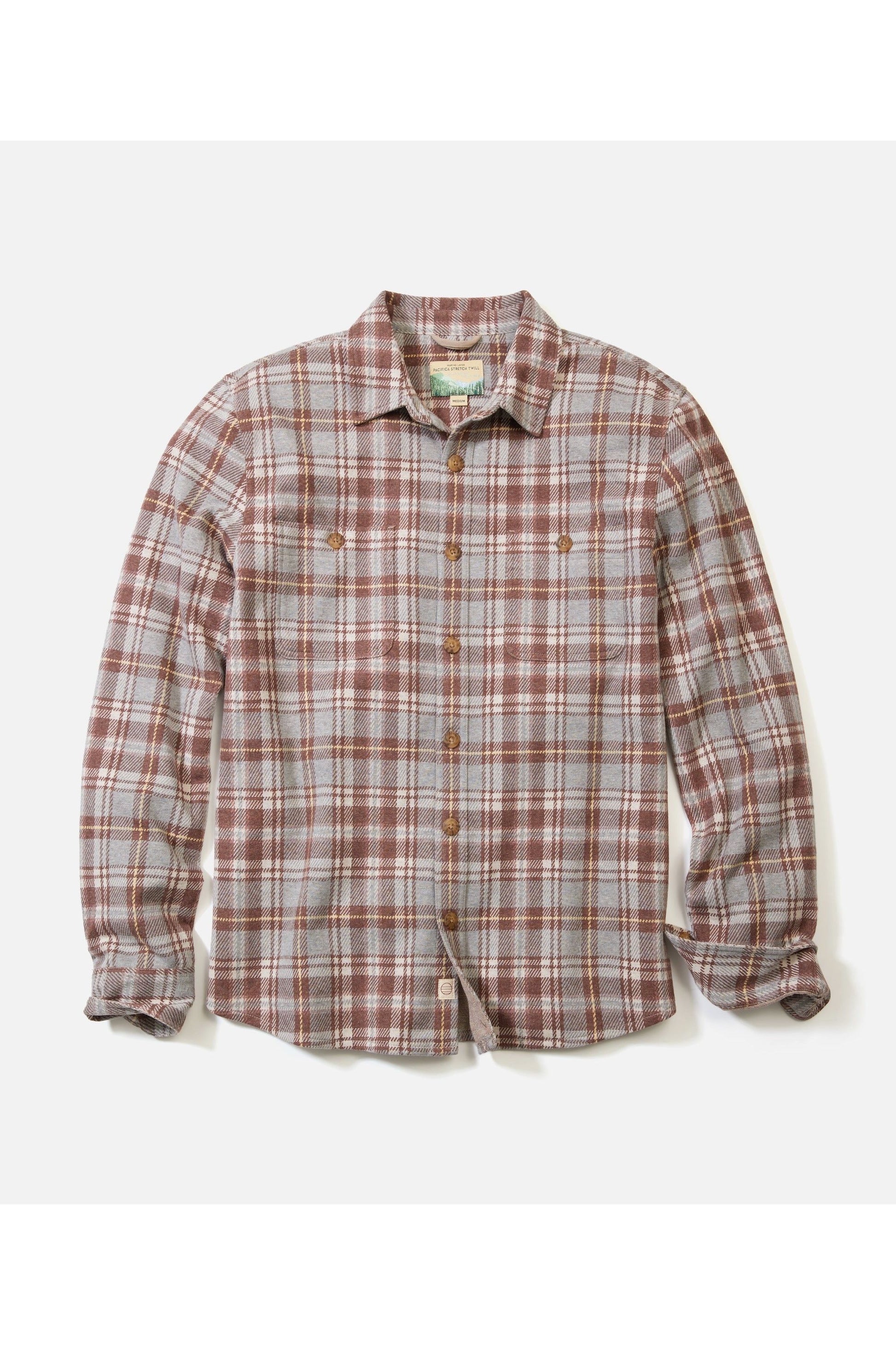 Pacifica Stretch Twill Overshirt - Warm Plaid - DUNE + SALT
