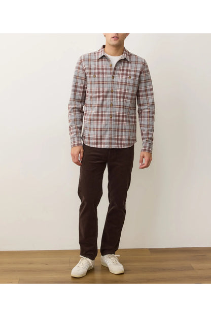Pacifica Stretch Twill Overshirt - Warm Plaid - DUNE + SALT