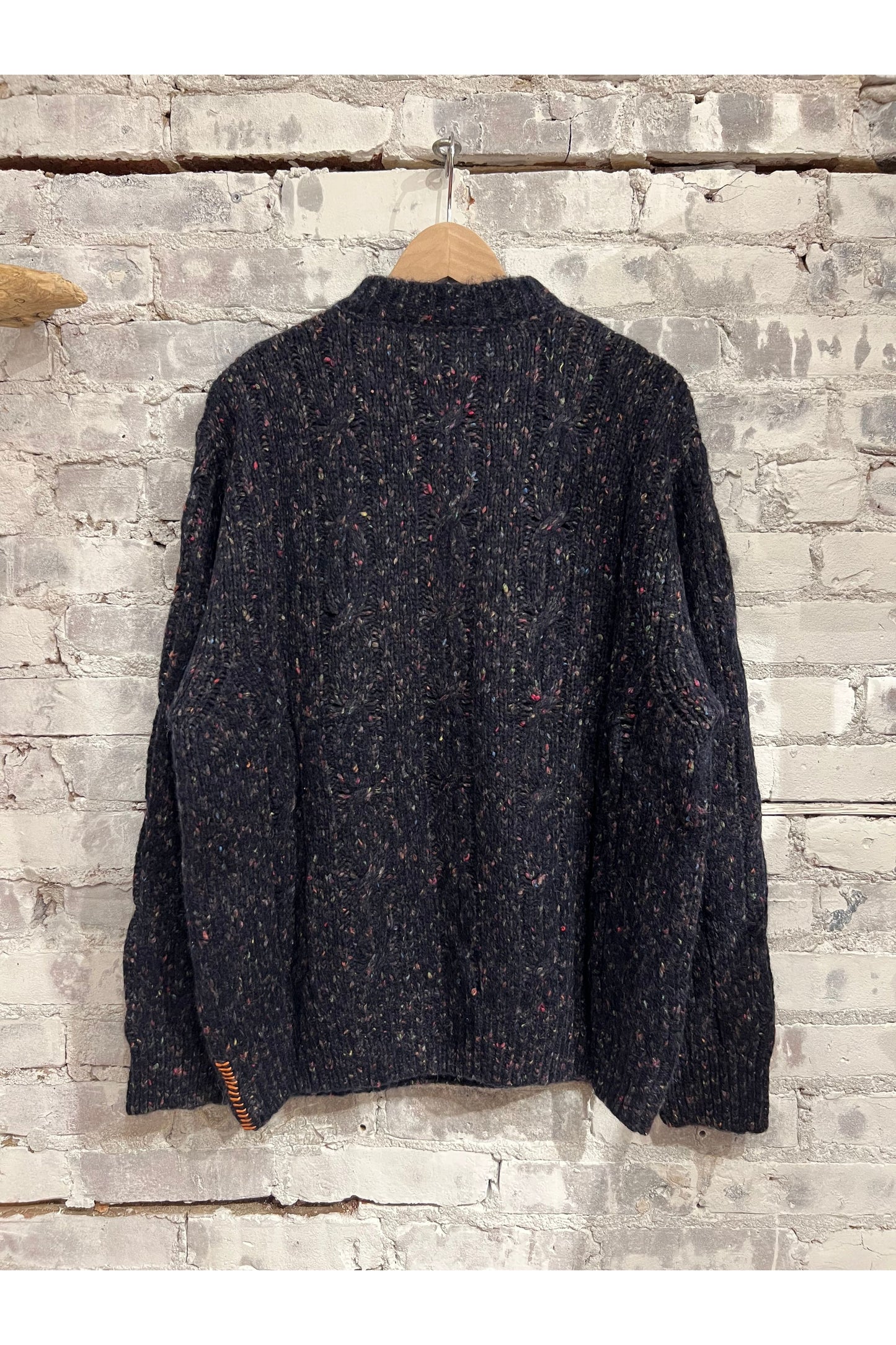 Over P's Cable Knit Donegal Sweater - Blue/Navy - DUNE + SALT