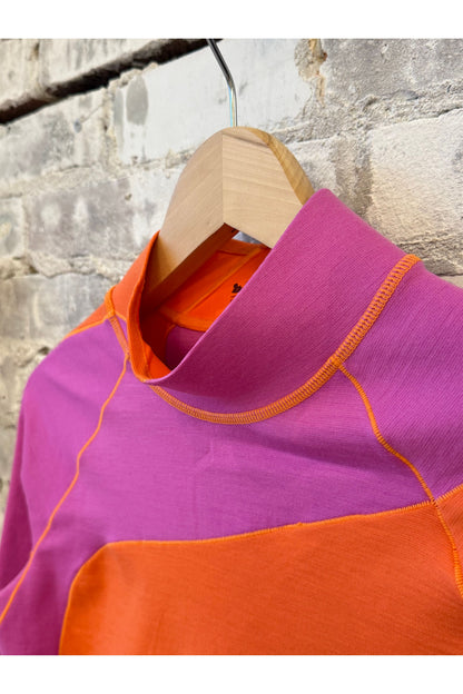 Wool Sculpt Merino Mock Neck - Spicy