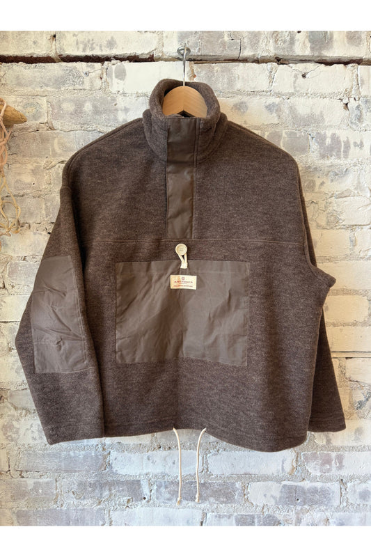 Women's V-Bond Waxed Fleece - Cowboy/Brown - DUNE + SALT