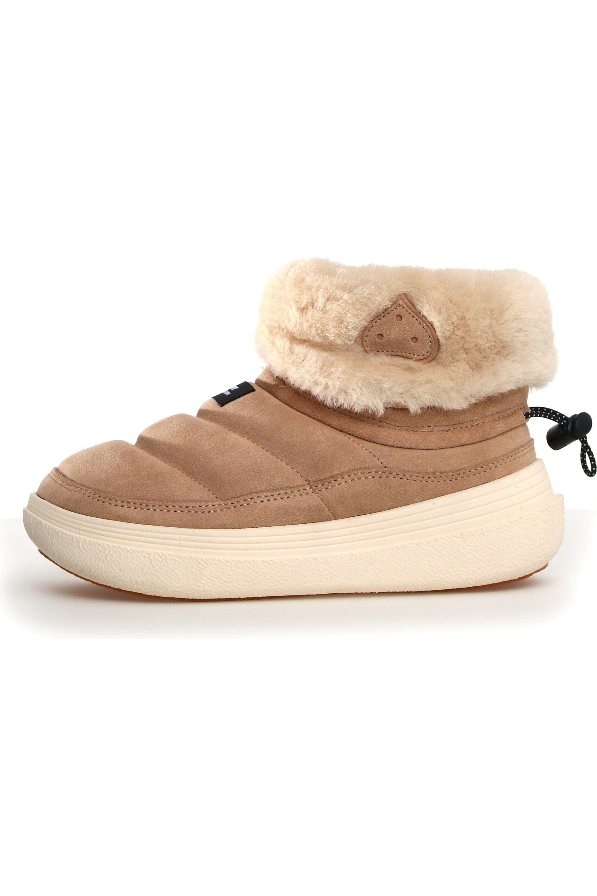Fami Suede/Shearling Mid Boot - Light Brown - DUNE + SALT