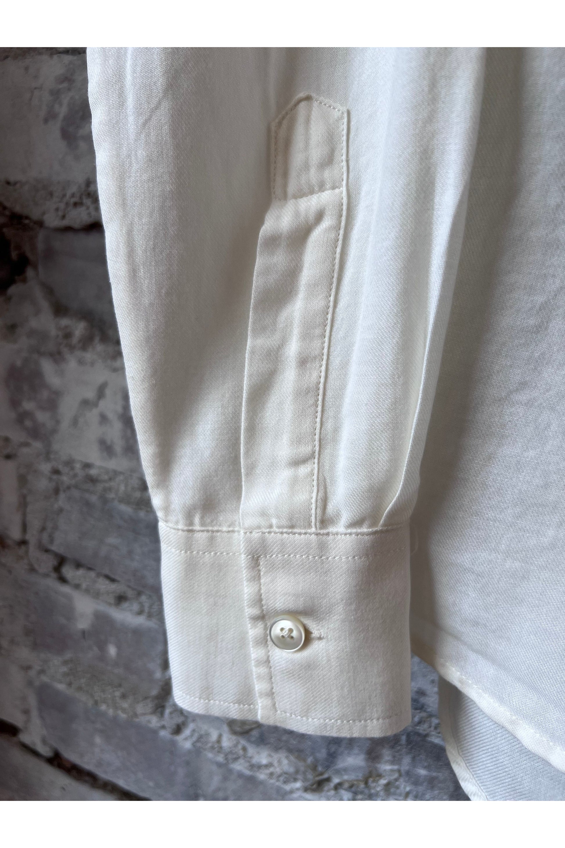 Cotton/Cashmere Blended Blouse - Ivory - DUNE + SALT