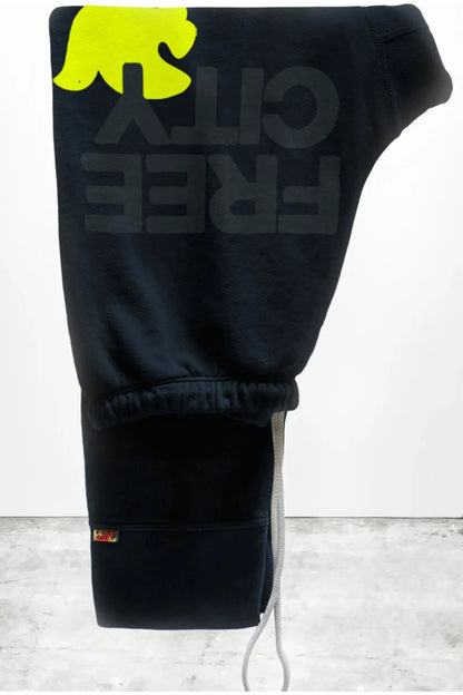 FREECITY HEATHER 3/4 sweats - squidink - DUNE + SALT