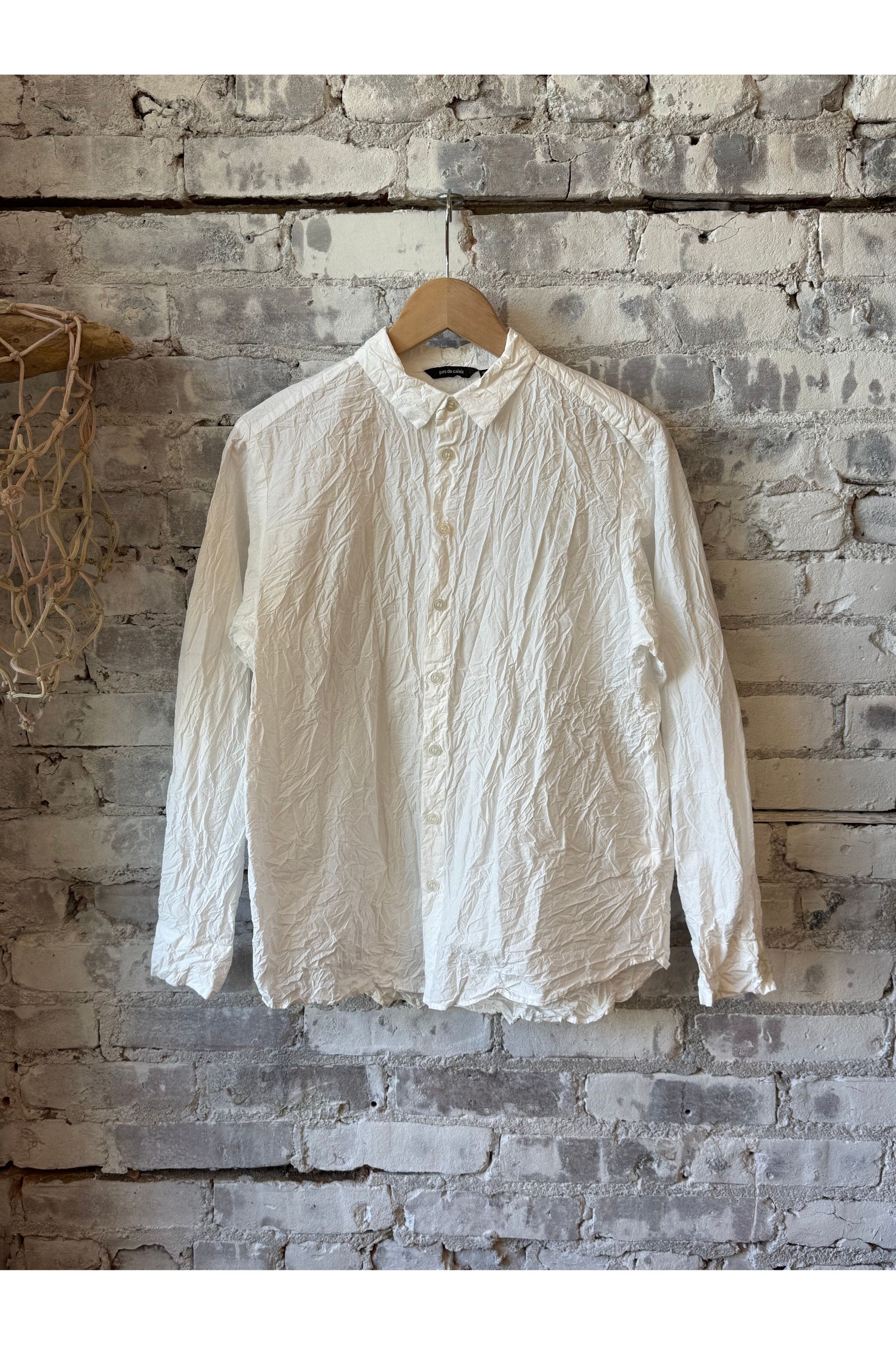 Cotton Typewriter Blouse - White - DUNE + SALT
