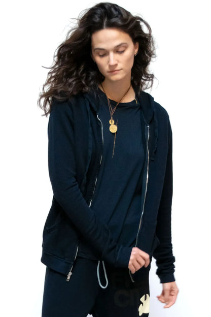 SUPERFLUFF LUX zip hoodie - Deepspace/Cream