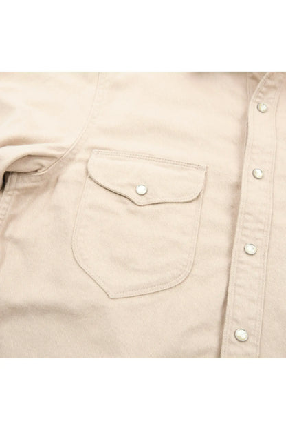Bodie Acorn Pocket Western Shirt - Cream Twill - DUNE + SALT