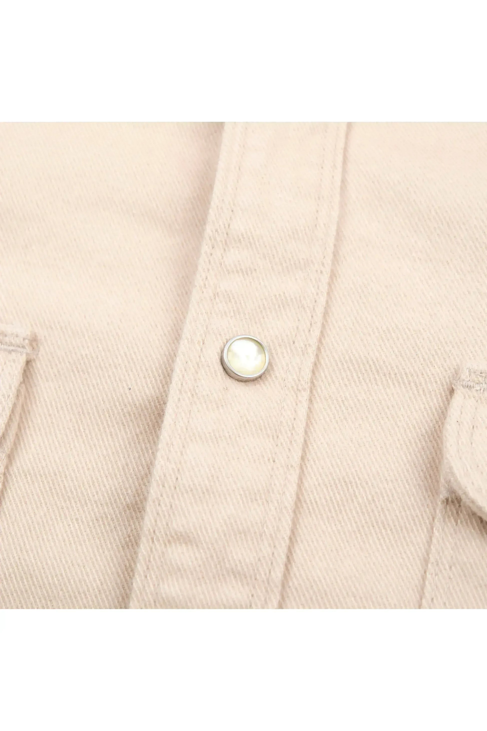 Bodie Acorn Pocket Western Shirt - Cream Twill - DUNE + SALT