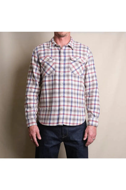 Jepson Woven Shirt - Cream Plaid - DUNE + SALT